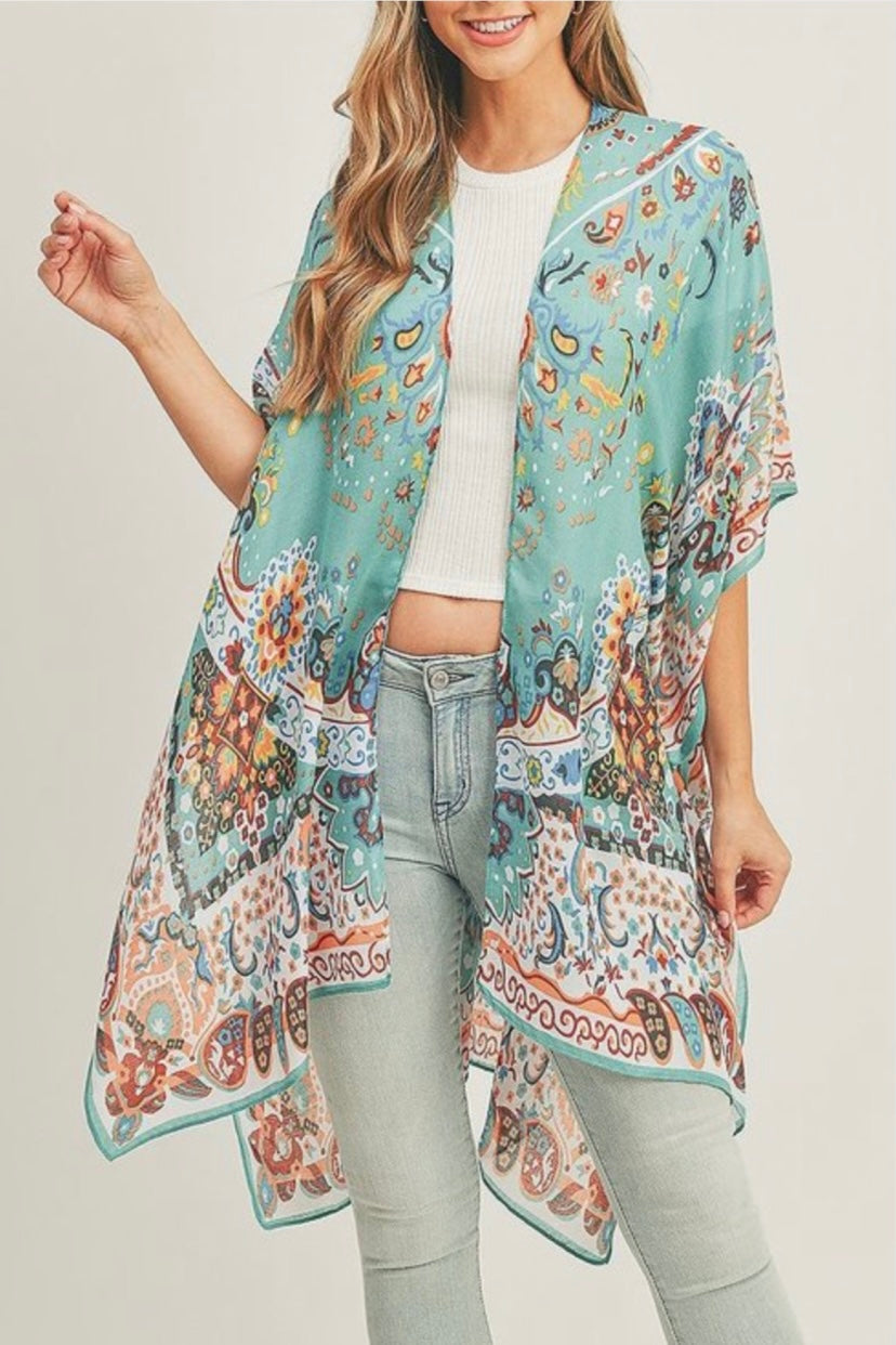 Boho Blues Kimono